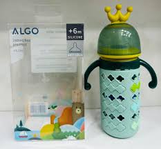 images Algo Baby Bottle Glass Silicone No:9152 240ml